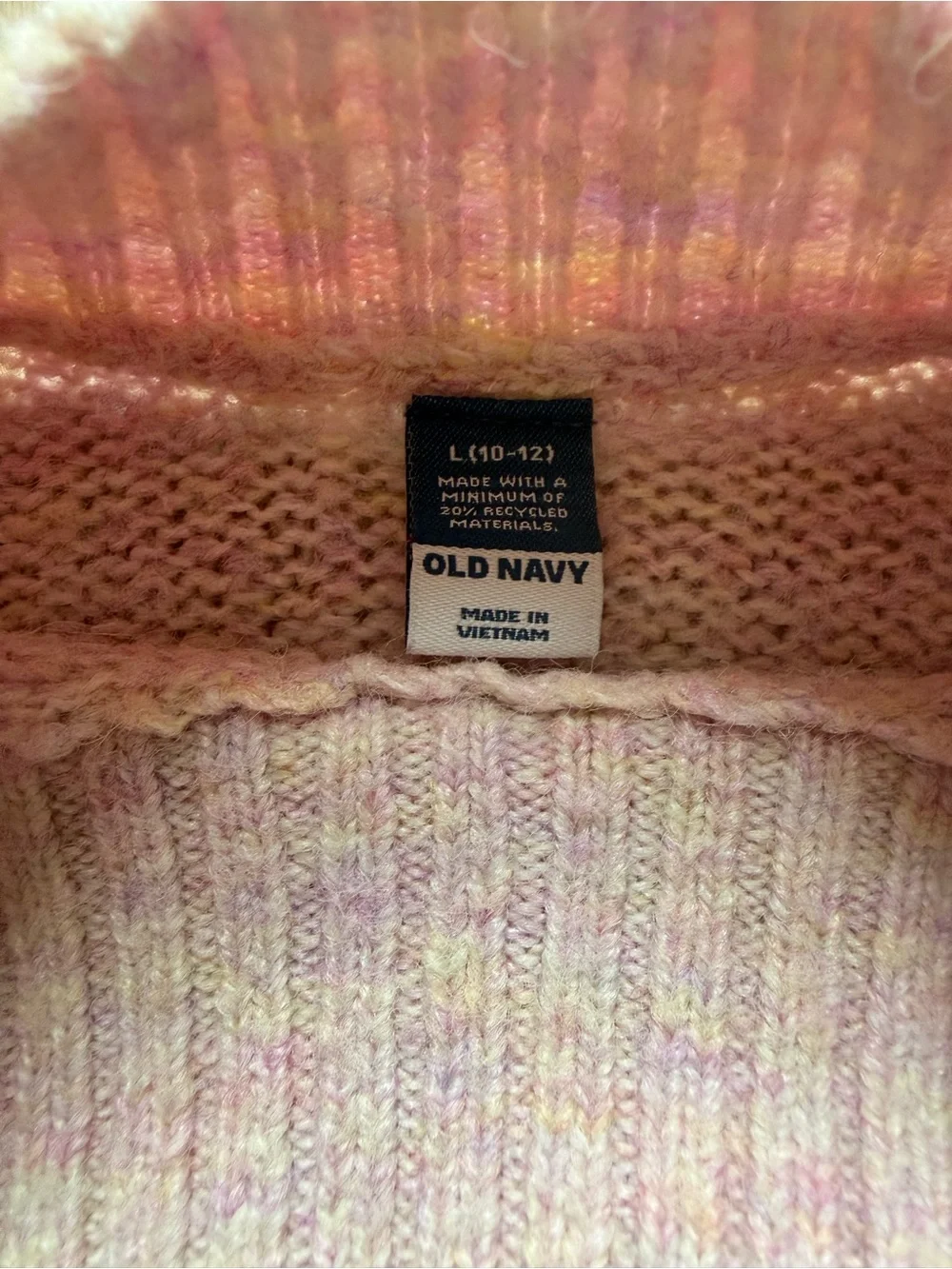 Girls Soft Knit Mock Neck Sweater - Light Pink